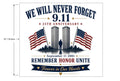 4Pcs 10" We Will Never Forget 9.11 DTF Transfers 25th Anniversary Iron On
