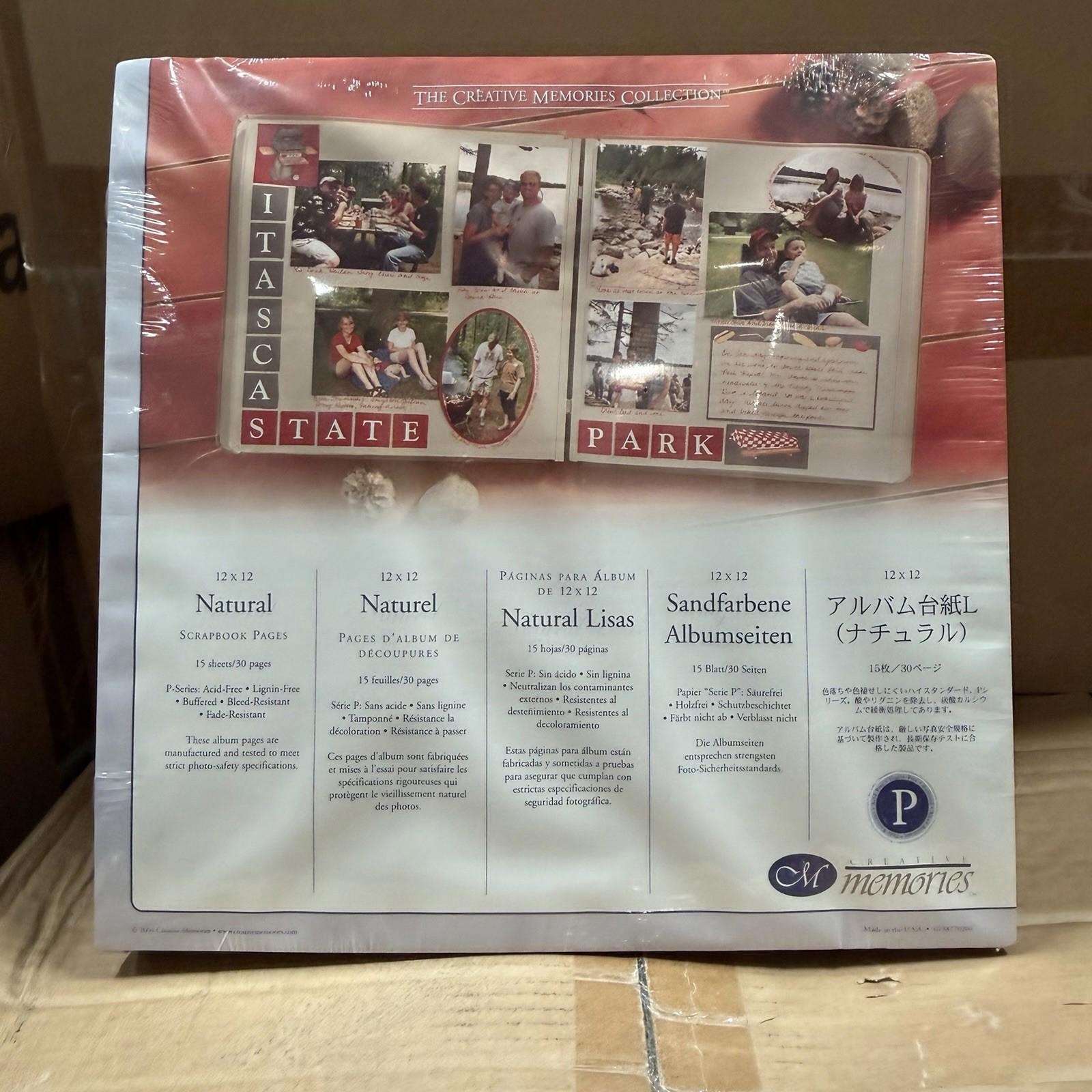 Pk of 2 Creative Memories 12x12 Natural P-Series Scrapbook Pages 15 Sheets