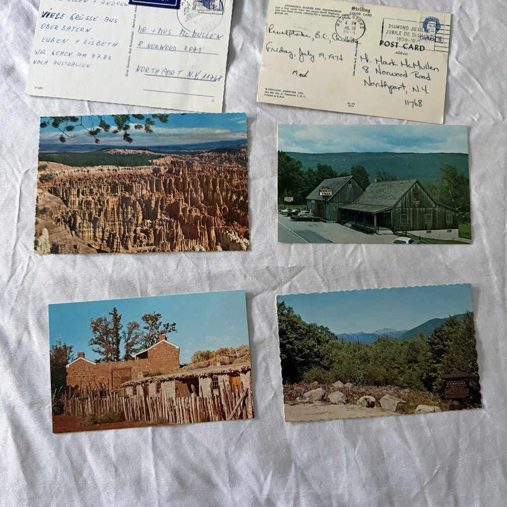 Vintage Postcard Collection - US Travel Scenes, Ghost Towns & Nature