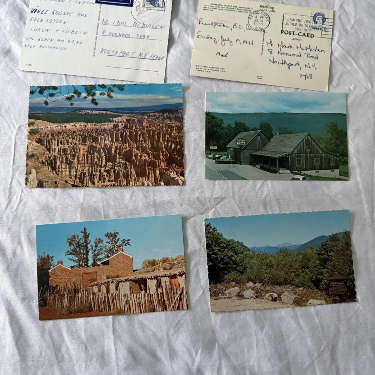 Vintage Postcard Collection - US Travel Scenes, Ghost Towns & Nature