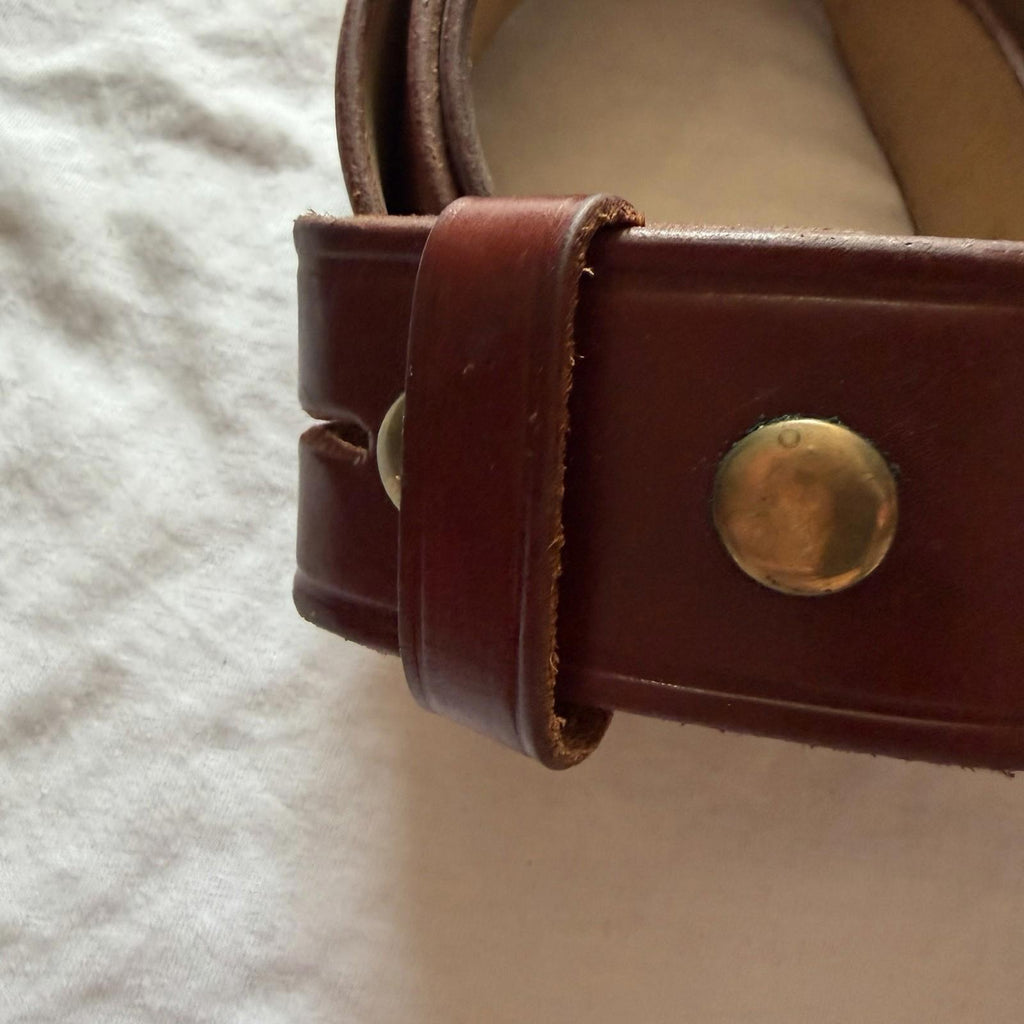 Vintage Cabela’s Brown Leather Belt Size 50 XXL 97-50 Stamp