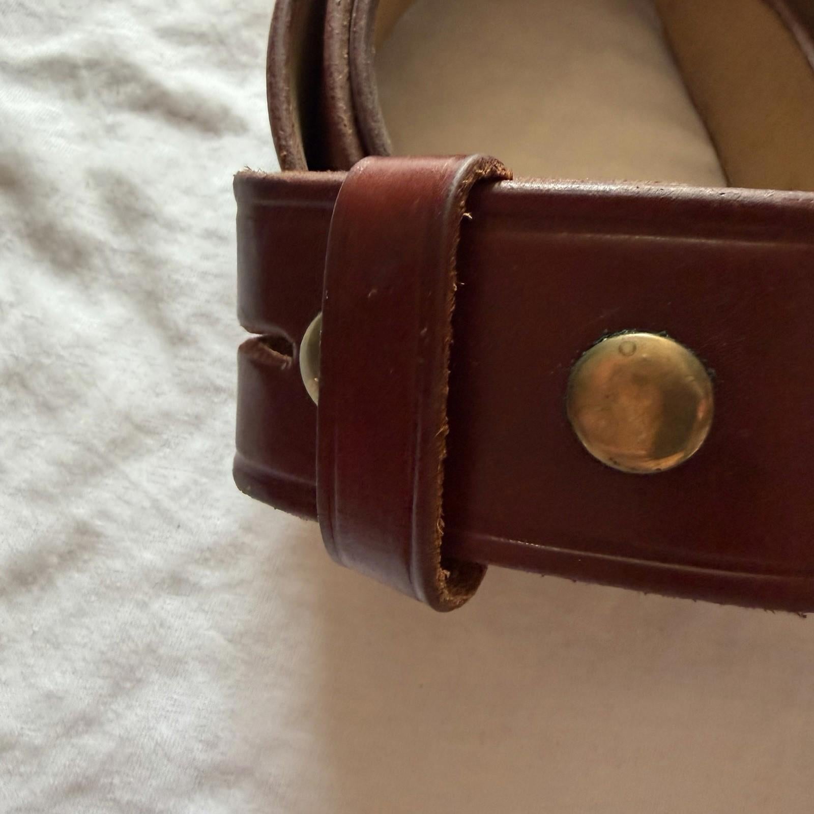 Vintage Cabela’s Brown Leather Belt Size 50 XXL 97-50 Stamp