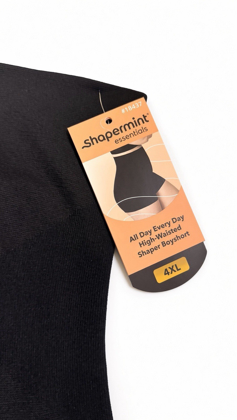 Shapermint Essentials High Waisted Shaper Boyshort 4XL Black Tummy Control NWT