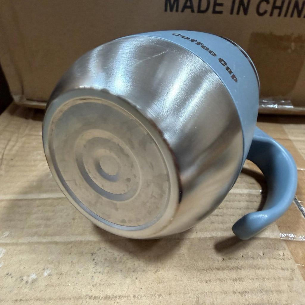 Blue Stainless Steel Coffee Cup with Lid - Insulated Travel Mug 12oz