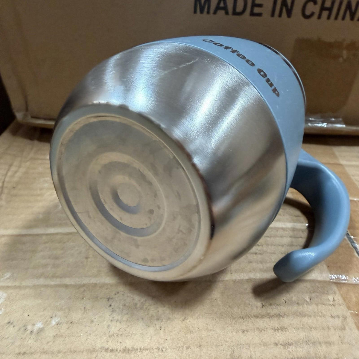 Blue Stainless Steel Coffee Cup with Lid - Insulated Travel Mug 12oz