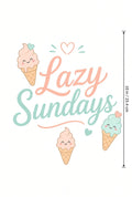 4pcs 10in Lazy Sundays Ice Cream Cute DTF Transfer