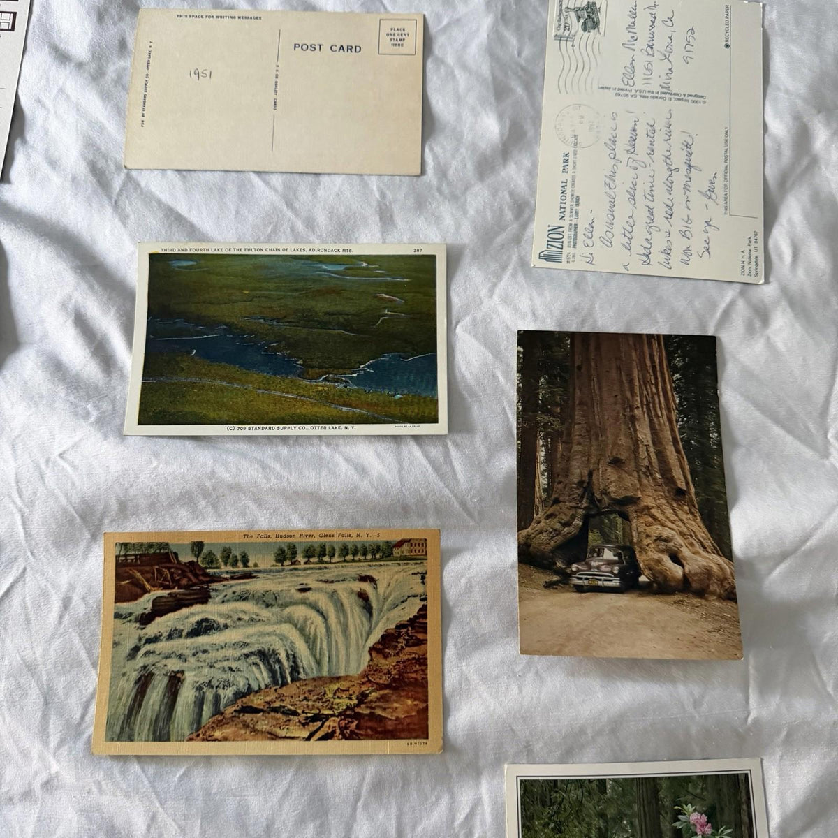 Vintage Postcards Lot - San Francisco, Zion, Redwoods, Castles & Beaches