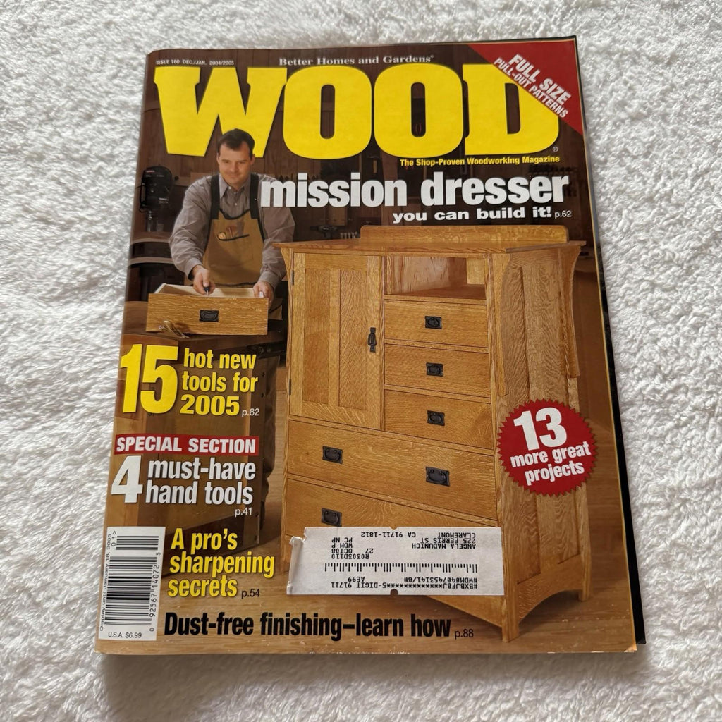 WOOD Magazine #160 Mission Dresser Project Dec/Jan 2004/2005