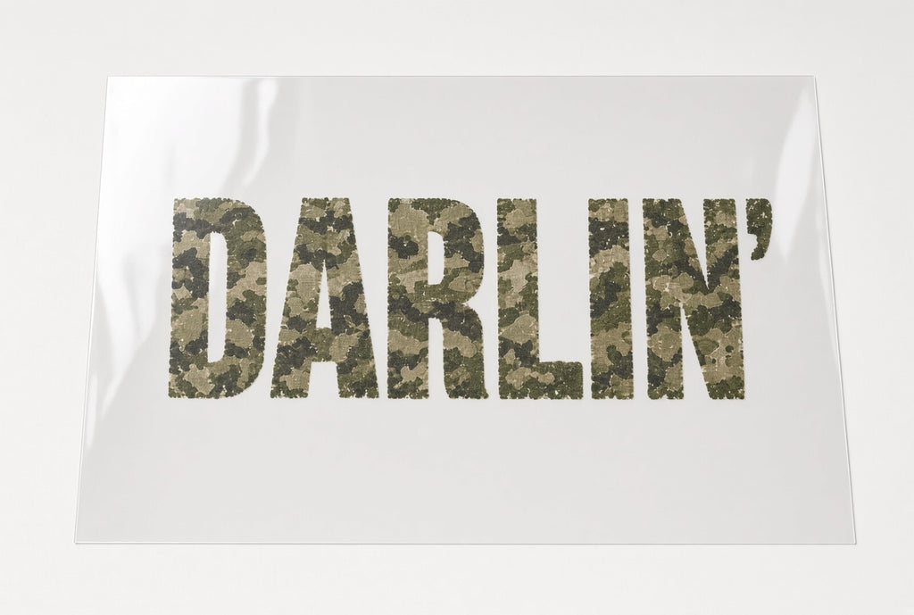 Darlin Camo DTF Transfer 4 Pack 10 Inch Western Country Ready To Press