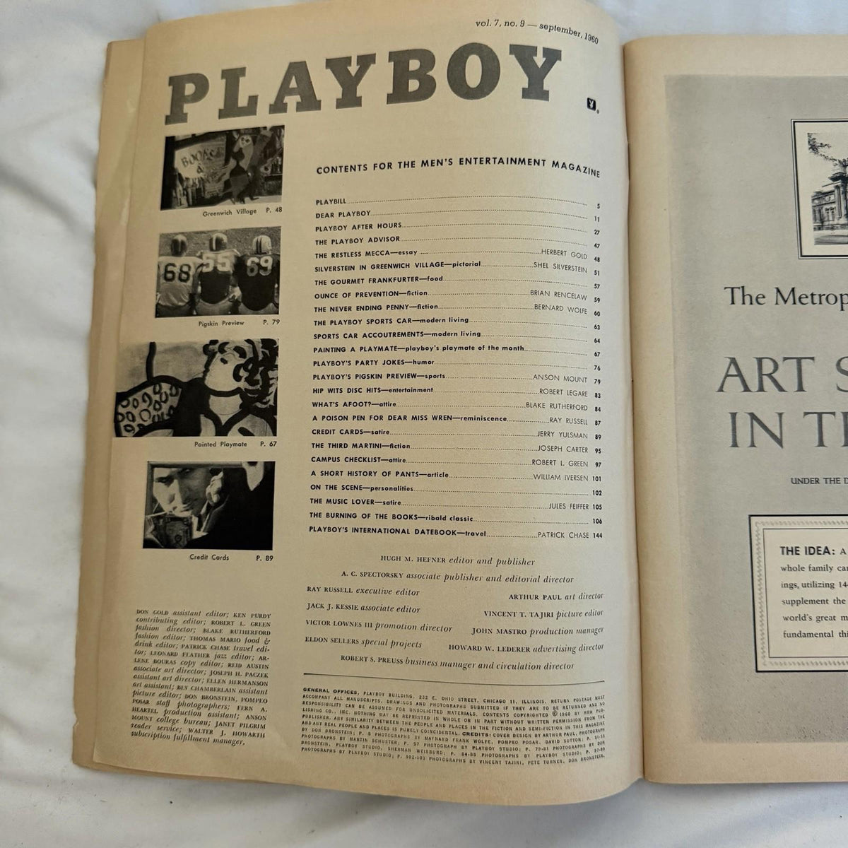 Vintage Playboy Sep 1960 Ann Davis Playmate Cover Good Condition