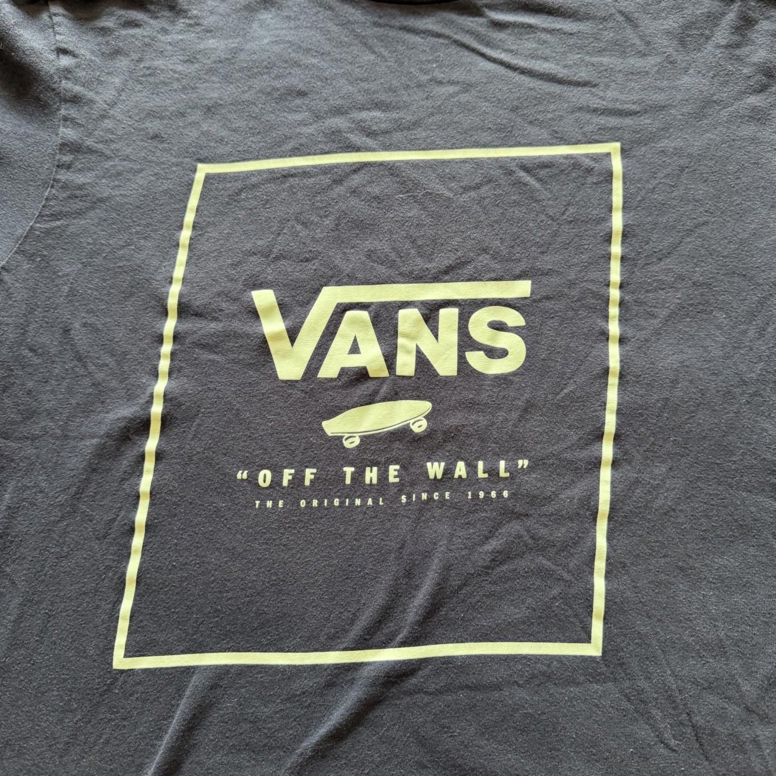 Vans Off The Wall Box Logo T-Shirt Navy Blue Medium Skate Graphic