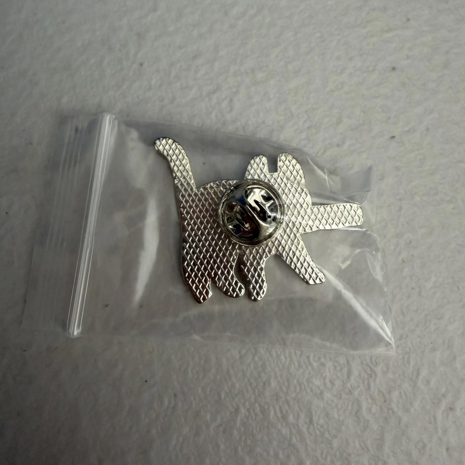 Stabby Cat Knife Enamel Pin Black Cat Lapel Badge Meme Pin New