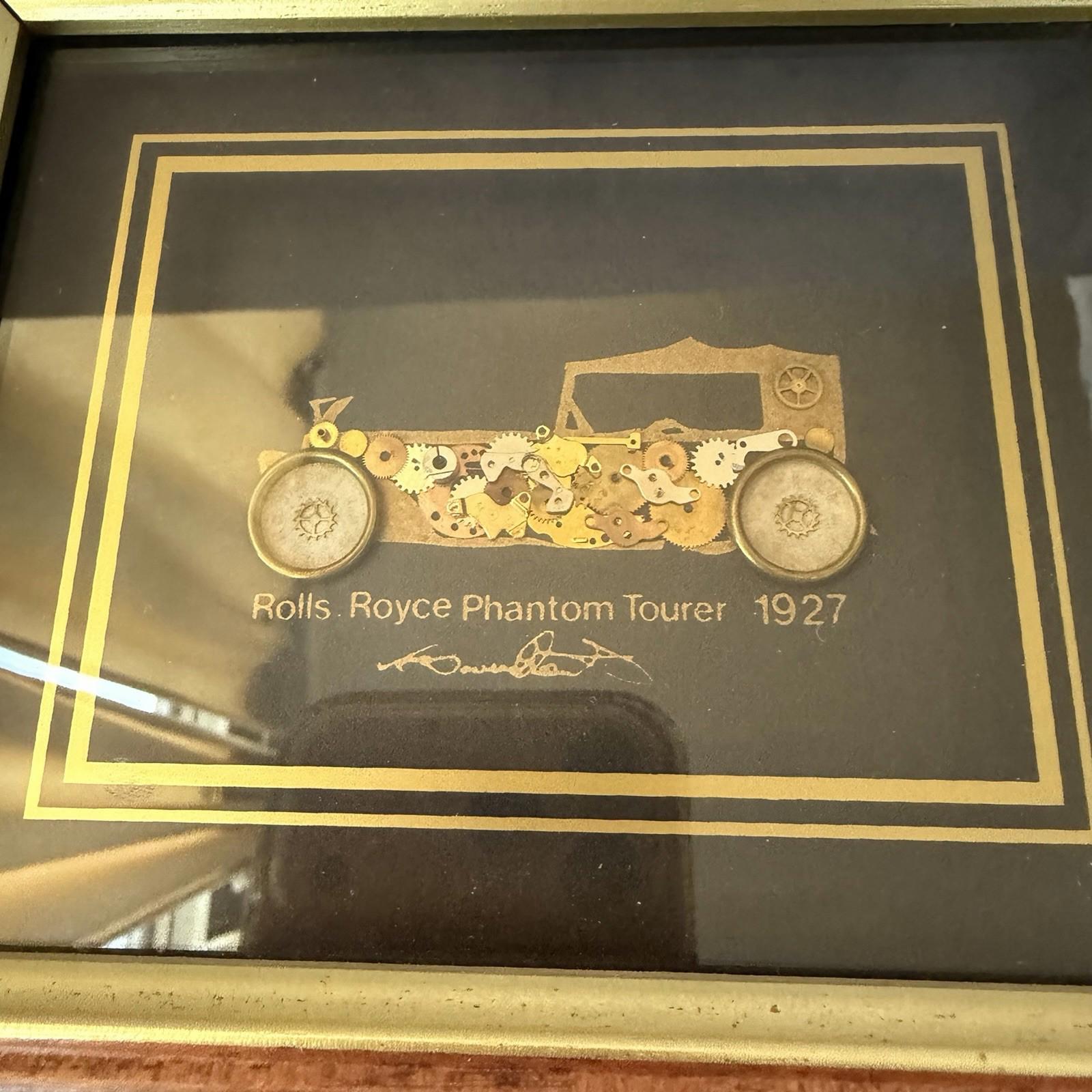 Ken Broadbent Rolls Royce Phantom 1927 Clockwork Parts Collage Framed Art