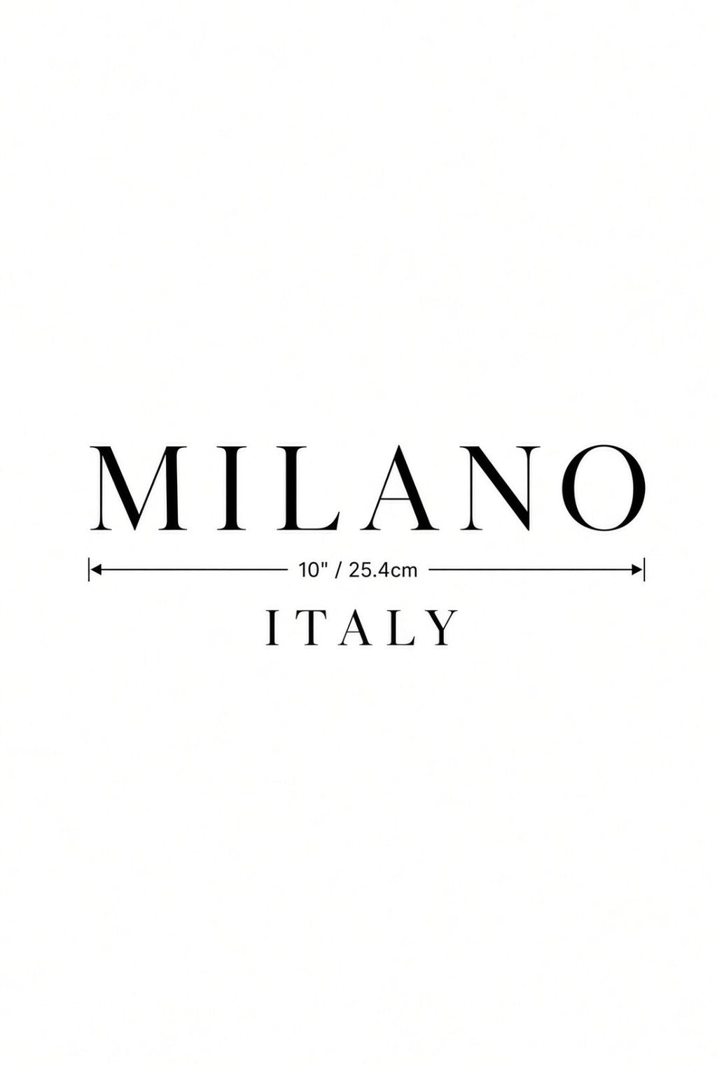 4PCS DTF Transfer Milano Italy Minimal Luxury Text 10in Iron On