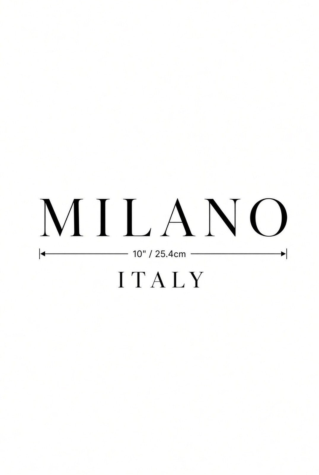 4PCS DTF Transfer Milano Italy Minimal Luxury Text 10in Iron On