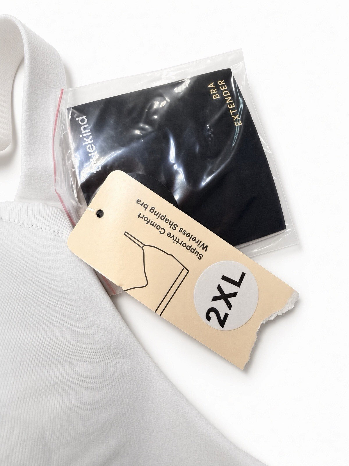 New Truekind Wireless Shaping Bra 2XL White Seamless Supportive Comfort Bra