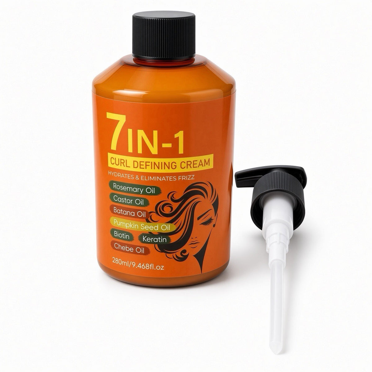 7-in-1 Curl Defining Cream 280ml + Leave-In Conditioner Spray 100ml Hair Care