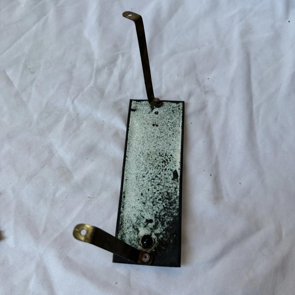 Antique French Enamel Thermometer Centigrade Wall Mount Weather Station c1900