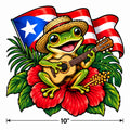 4pcs 10" Puerto Rico Coqui Ukulele DTF PNG Hibiscus Iron On Transfer