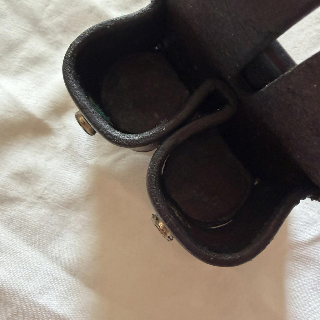Vintage Tex Shoemaker 103K Black Leather Double Speedloader Holder