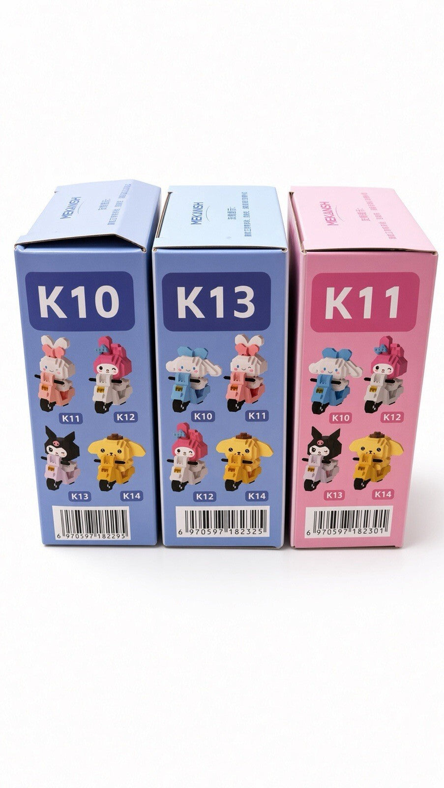 MEKANSM Mini Building Blocks Cute Character Figure Brick Toy Set 3 Pack 1005 Pcs