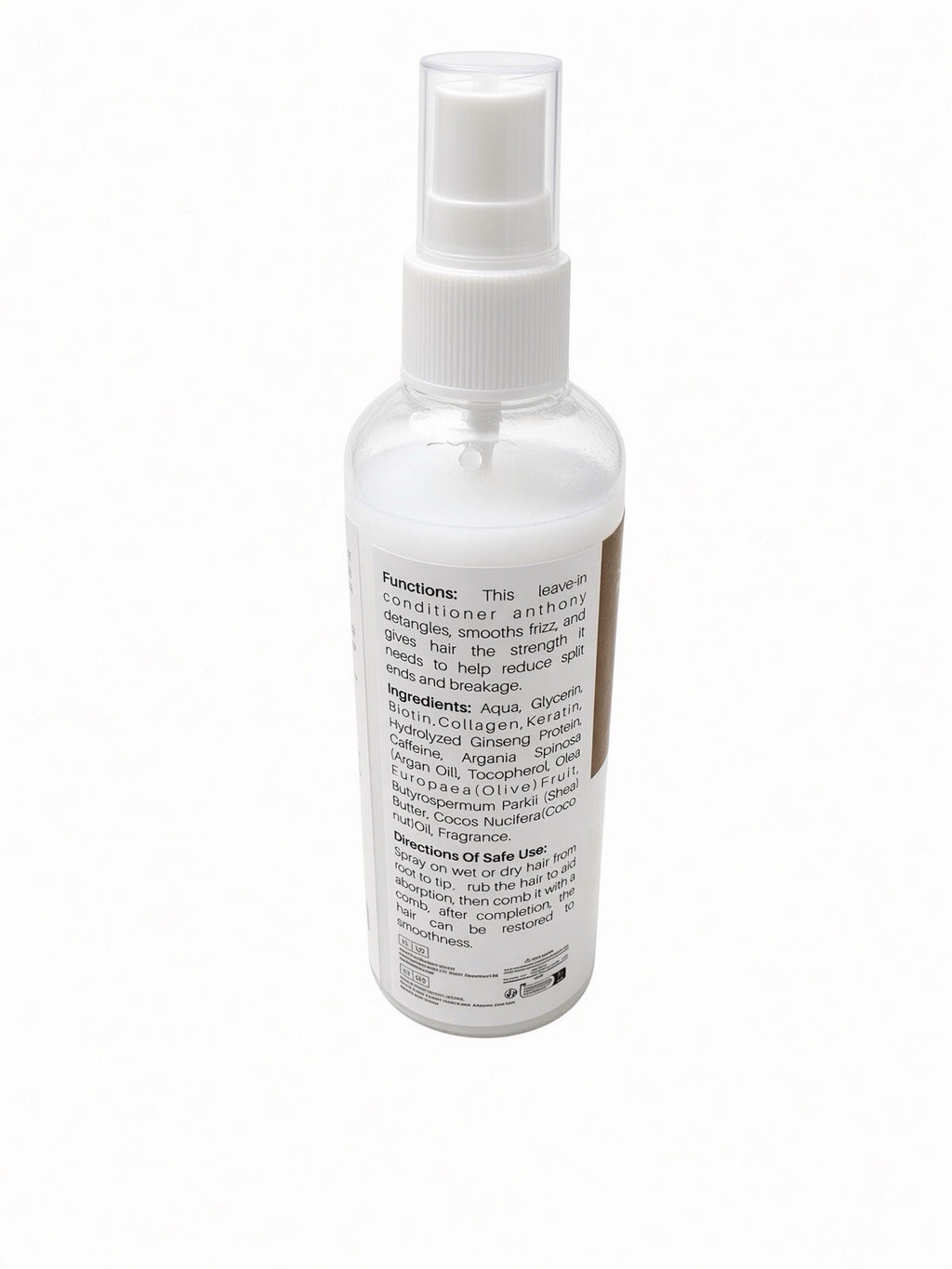 MIAOFUTONG Keratin Leave-In Conditioner Spray for Dry Damaged Curly Hair 100ml