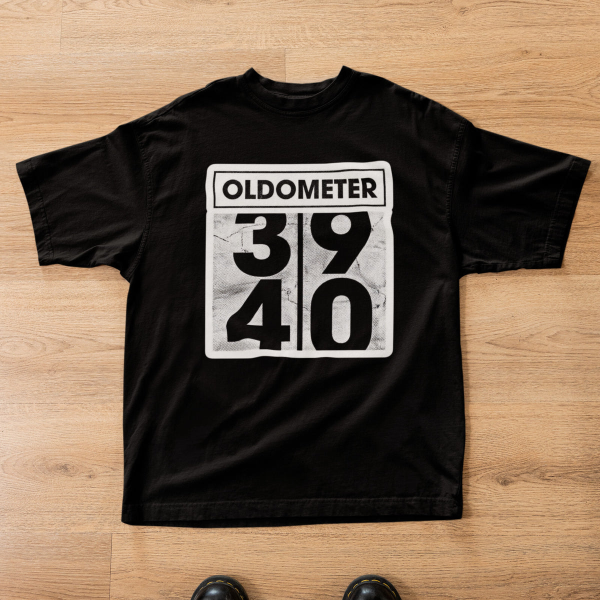 Oldometer 39 40 Funny 40th Birthday T-Shirt | Turning 40 Gift Vintage Retro