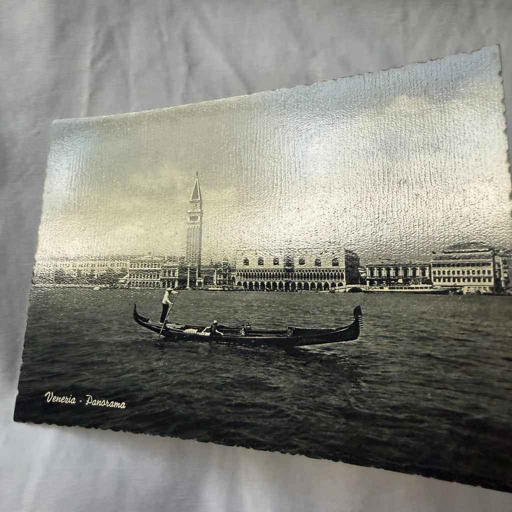 Venezia Panorama Postcard | Gondola St. Mark’s Square Venice Italy Vintage View