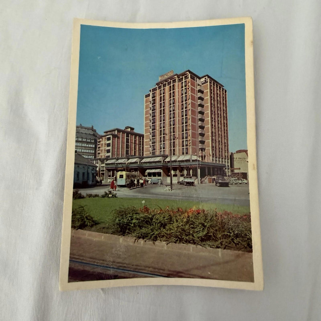 Vintage Hotel Viking Oslo Norway Postcard - 1957 Airmail to New York