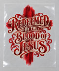 4 Pack Redeemed by the Blood of Jesus DTF Heat Transfers 10 Inch