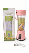 Portable Rechargeable Mini Juice Blender 380ml USB Smoothie Maker Pink Travel