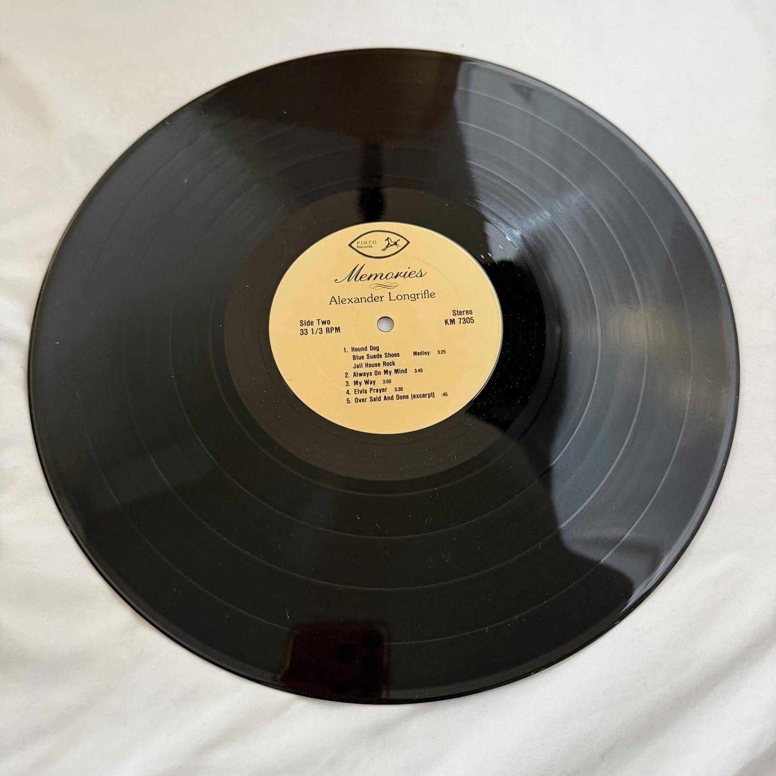 Alexander Longrifle Memories 1981 LP Elvis Tribute Pinto Records Vinyl