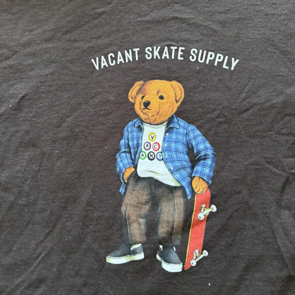 Pretty Vacant Vacant Skate Supply Teddy Bear Skate T-Shirt Large Black