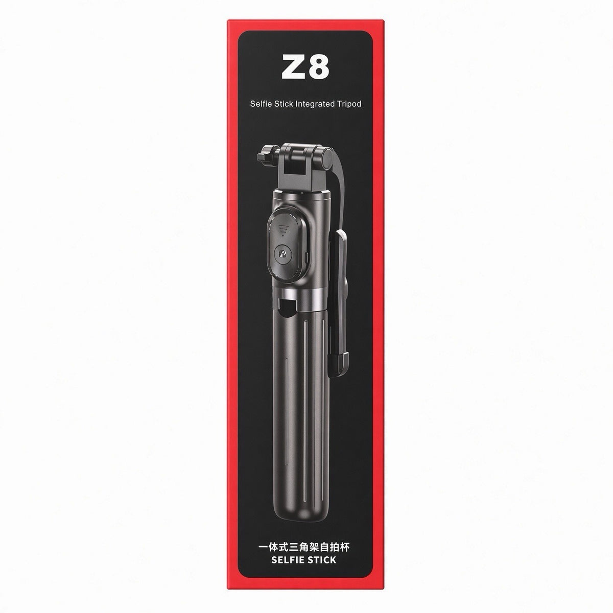 Z8 Selfie Stick Tripod Bluetooth Remote Stainless Steel 27.6 Inch
