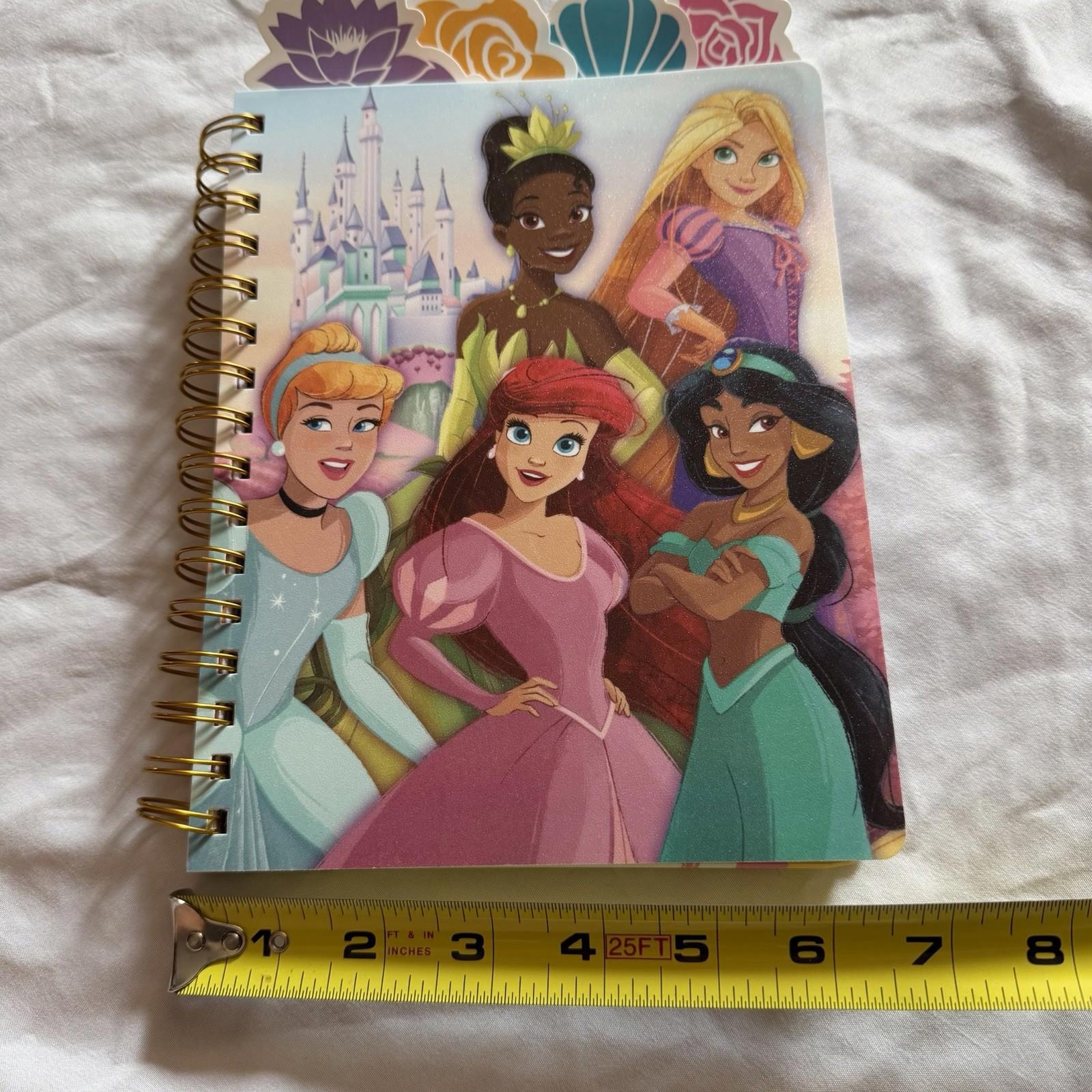 Disney Princess Spiral Journal Notebook 96 Sheets Tiana Rapunzel Ariel