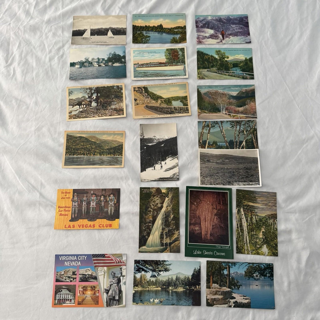 Vintage Postcards Lot 20 - Adirondack Mountains, White Mountains, Lakes, NV