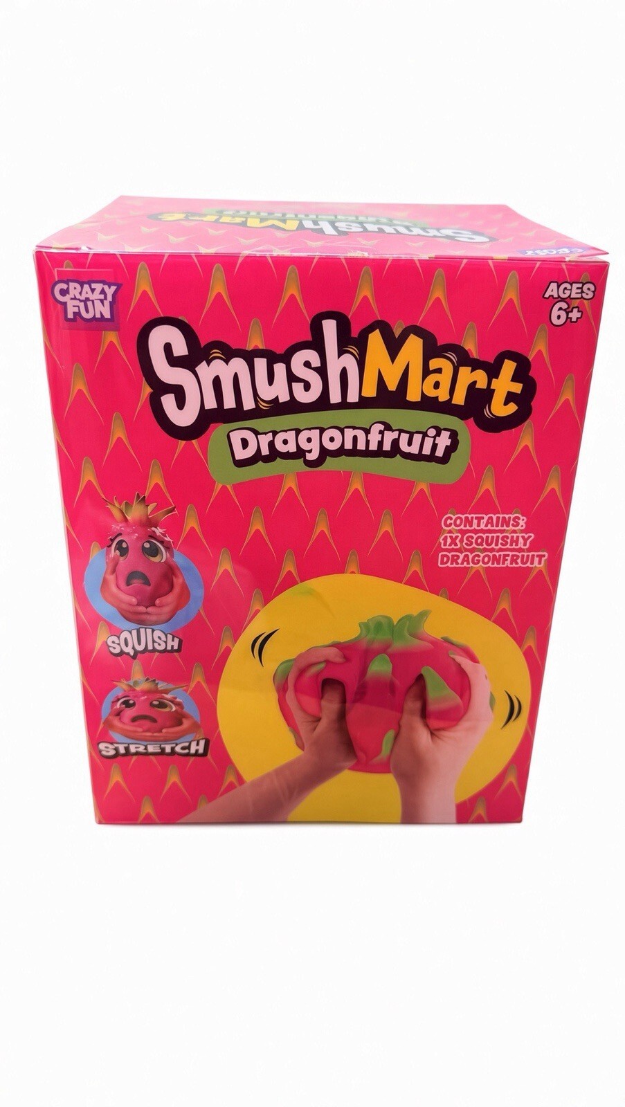 SmushMart Dragonfruit Squish Toy Crazy Fun Stretch Squeeze Ages 6+ New Sealed