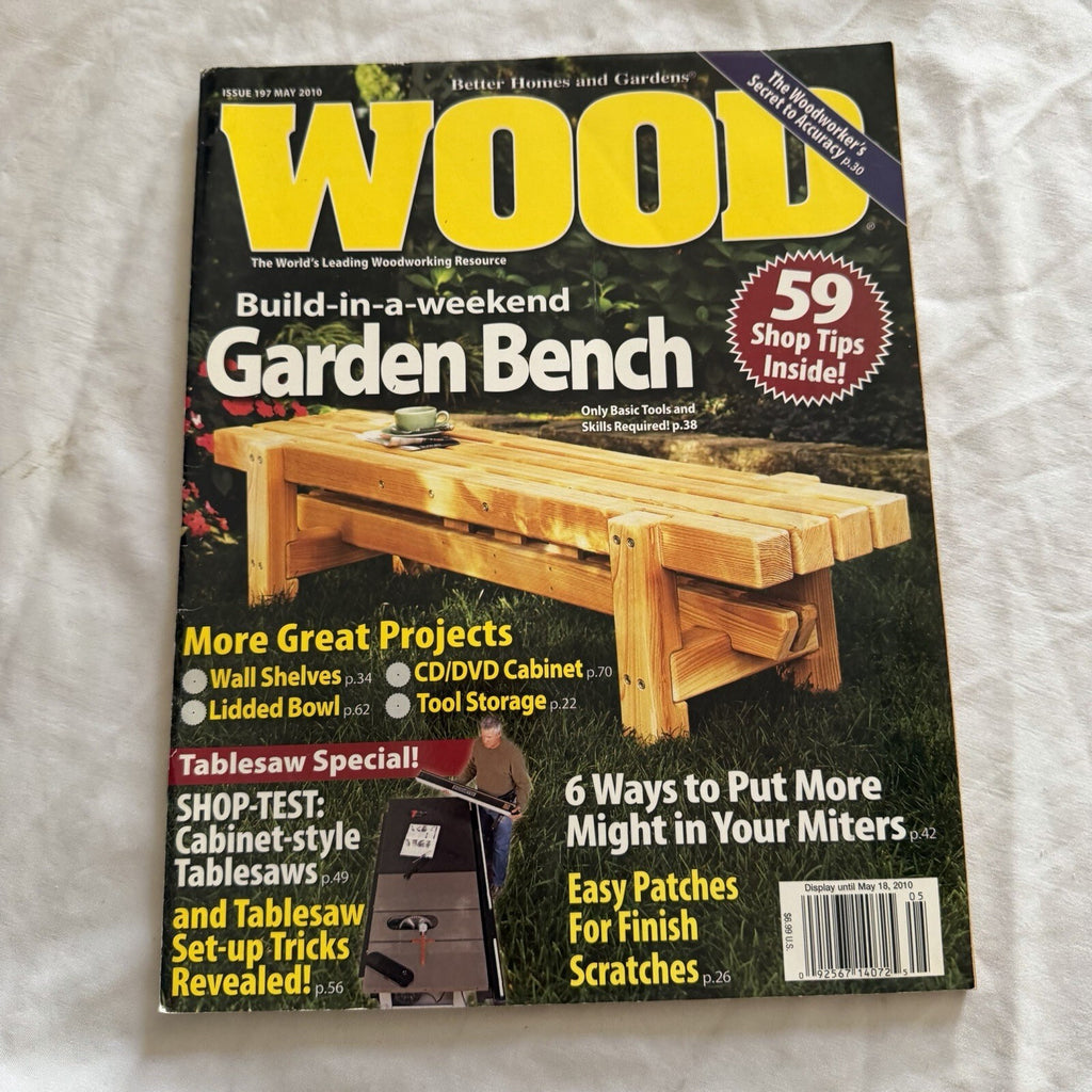 WOOD Magazine May 2010 - Build-in-a-Weekend Garden Bench!