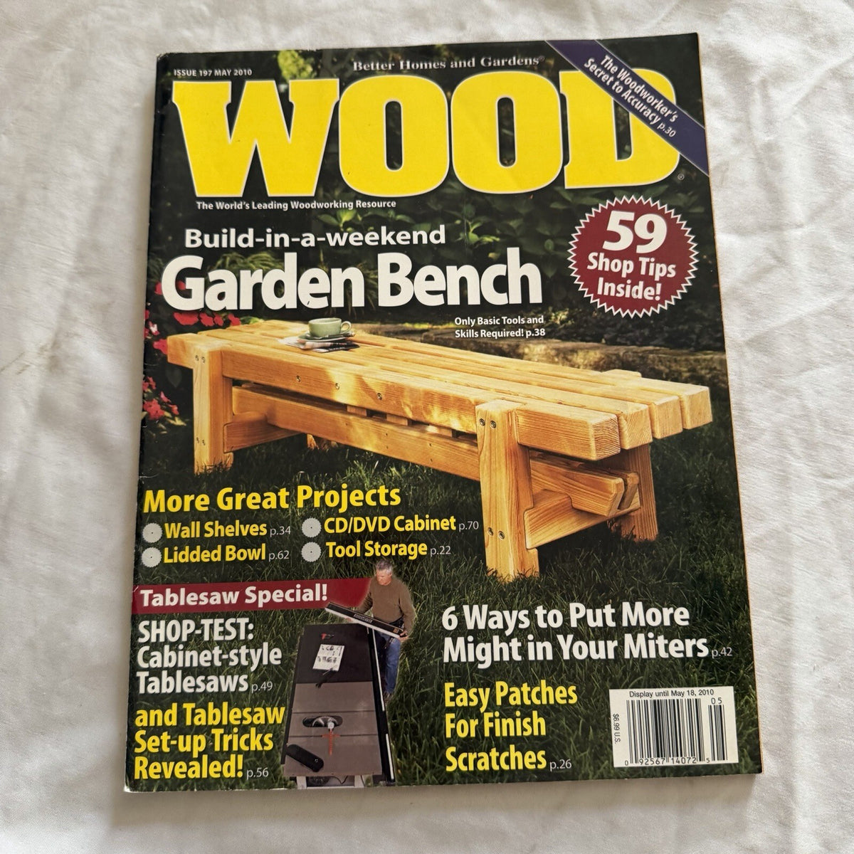 WOOD Magazine May 2010 - Build-in-a-Weekend Garden Bench!
