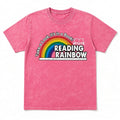 Acid Wash Pink Tee Rainbow Book Shirt Take a Look Reading Teacher Gift Tee