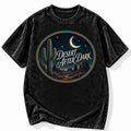 Acid Wash Black Tee Desert After Dark Cactus Night Graphic Vintage