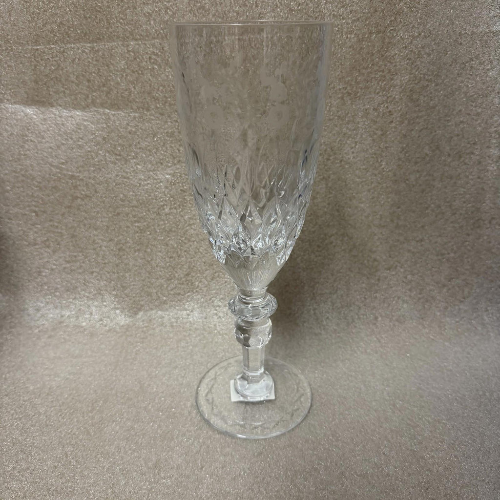 Set of 12 Rogaska Gallia Crystal Iced Tea Glasses - Floral Cut 9 5/8”