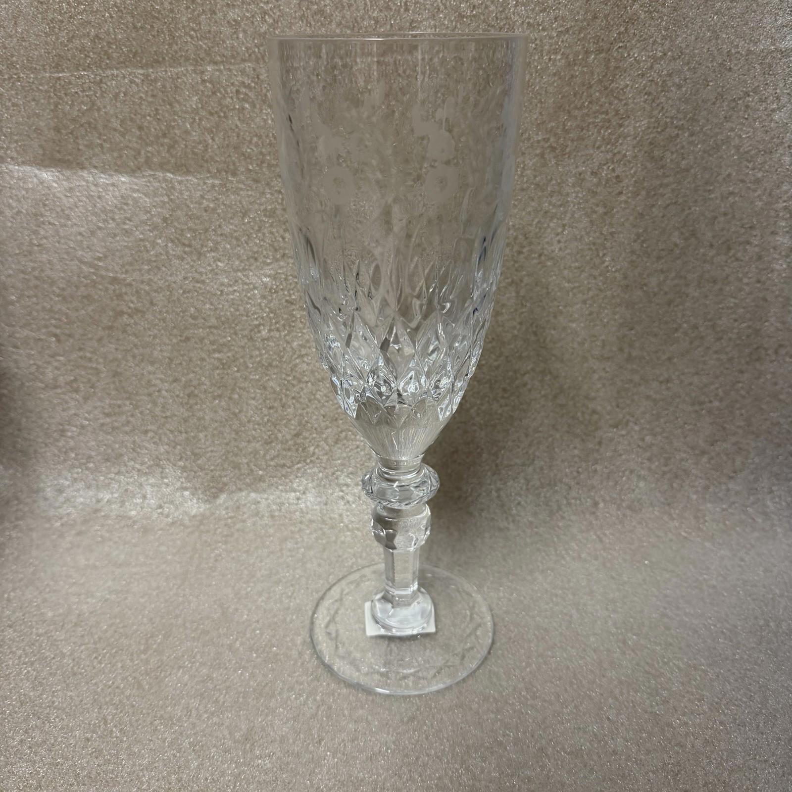 Set of 12 Rogaska Gallia Crystal Iced Tea Glasses - Floral Cut 9 5/8”