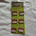 Beetlejuice Die-Struck Wine Charms Set 6-Pack Hello Name Tags Jeff Brad Al