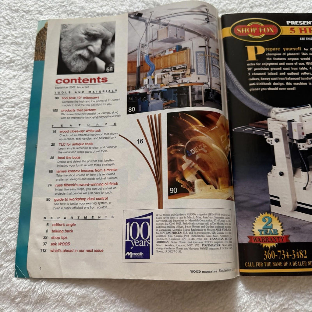 WOOD Magazine #143 Sept 2002: Modular Shelving & Miter Saw Test