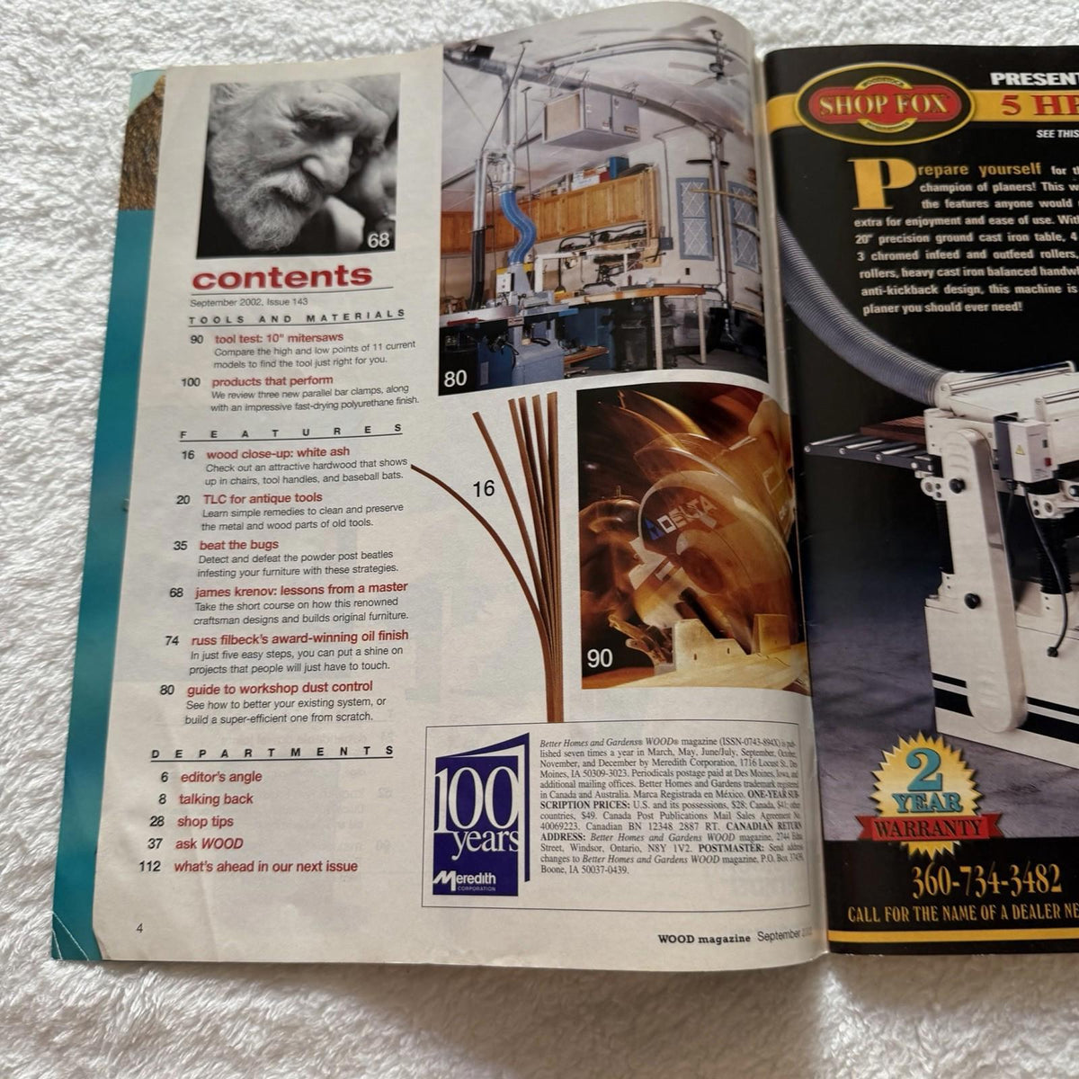 WOOD Magazine #143 Sept 2002: Modular Shelving & Miter Saw Test