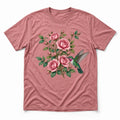 4Pcs 10" Pink Rose Hummingbird Floral DTF Transfer Heat Press Iron On
