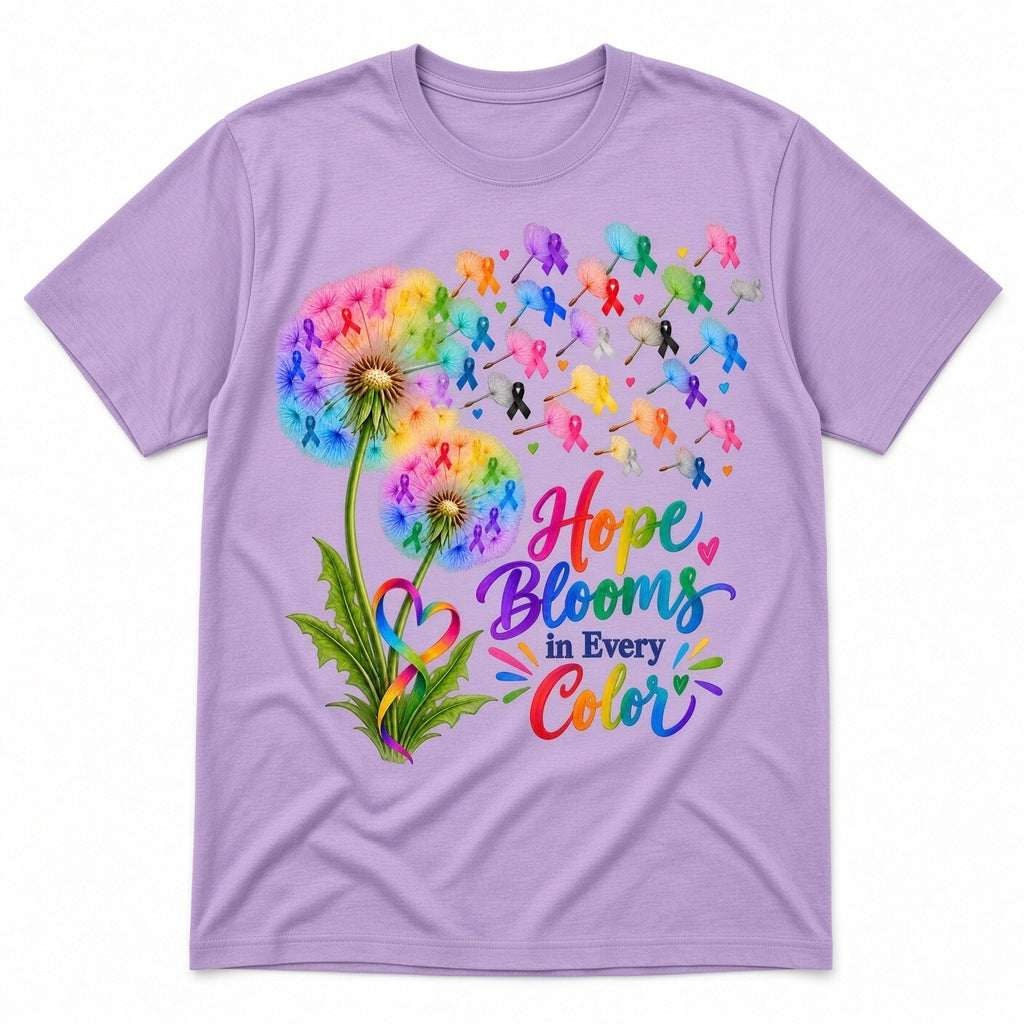 4PCS DTF Transfer Hope Blooms Every Color Dandelion Ribbon 10in Iron On