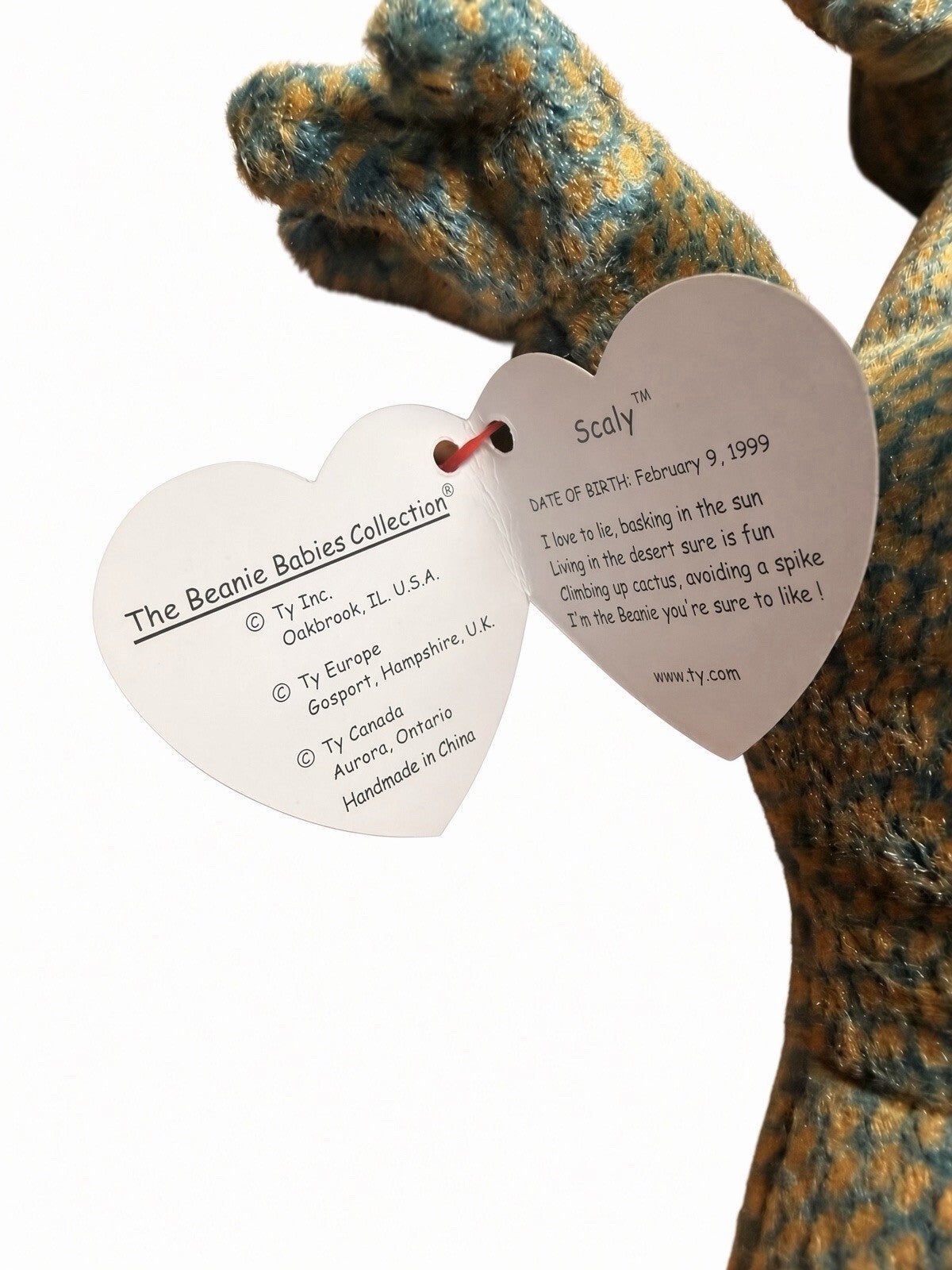 TY Beanie Baby Scaly Lizard 1999 Retired Plush Beanie Babies w/ Tags Vintage