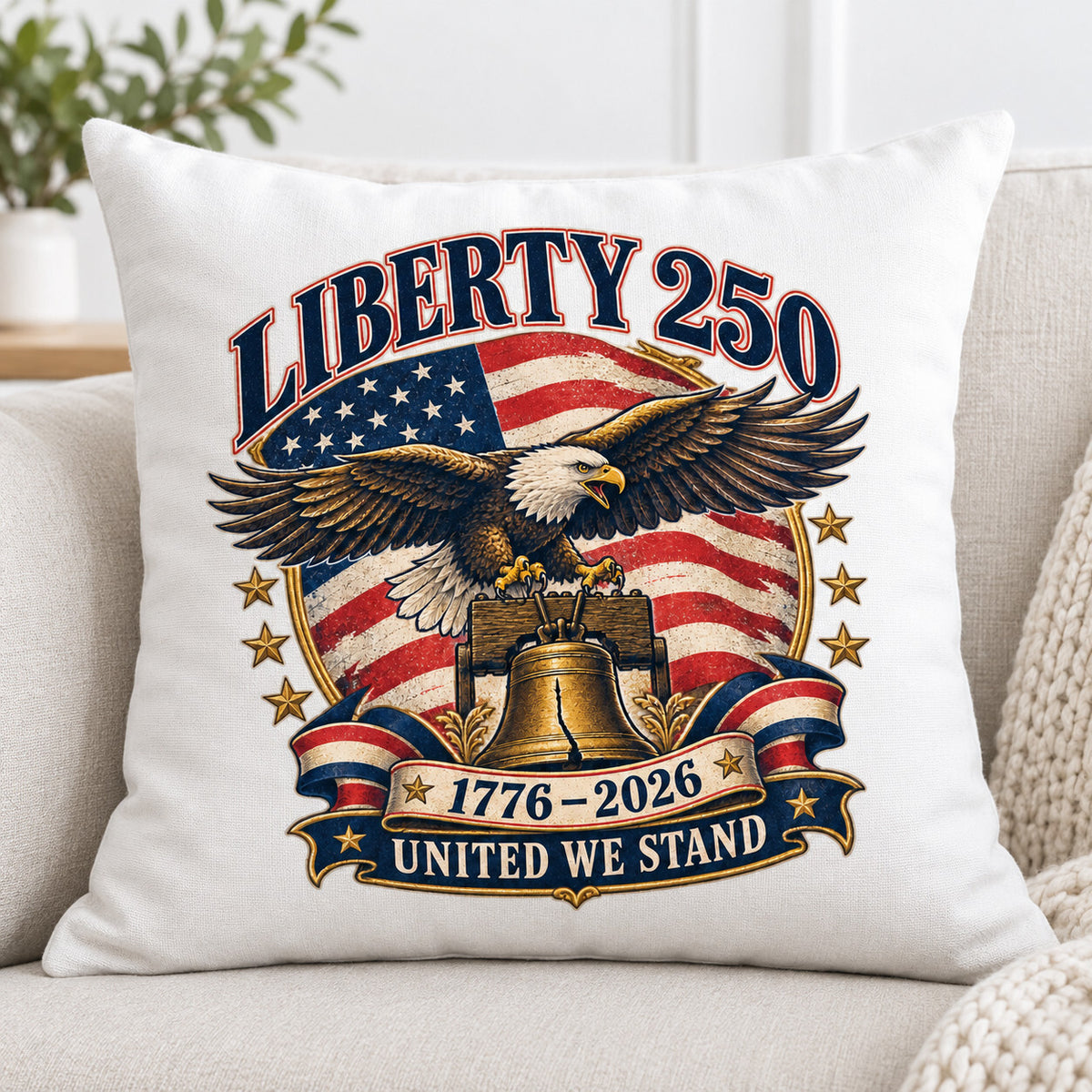 4 Pack Liberty 250 USA DTF Transfers 10 Inch Patriotic Iron On Decals